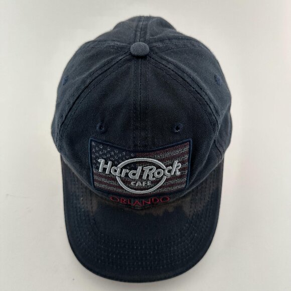 Hard Rock Cafe Orlando Dad Hat USA Flag 100% Cotton Adjustable Strap Back Cap - Picture 3 of 10